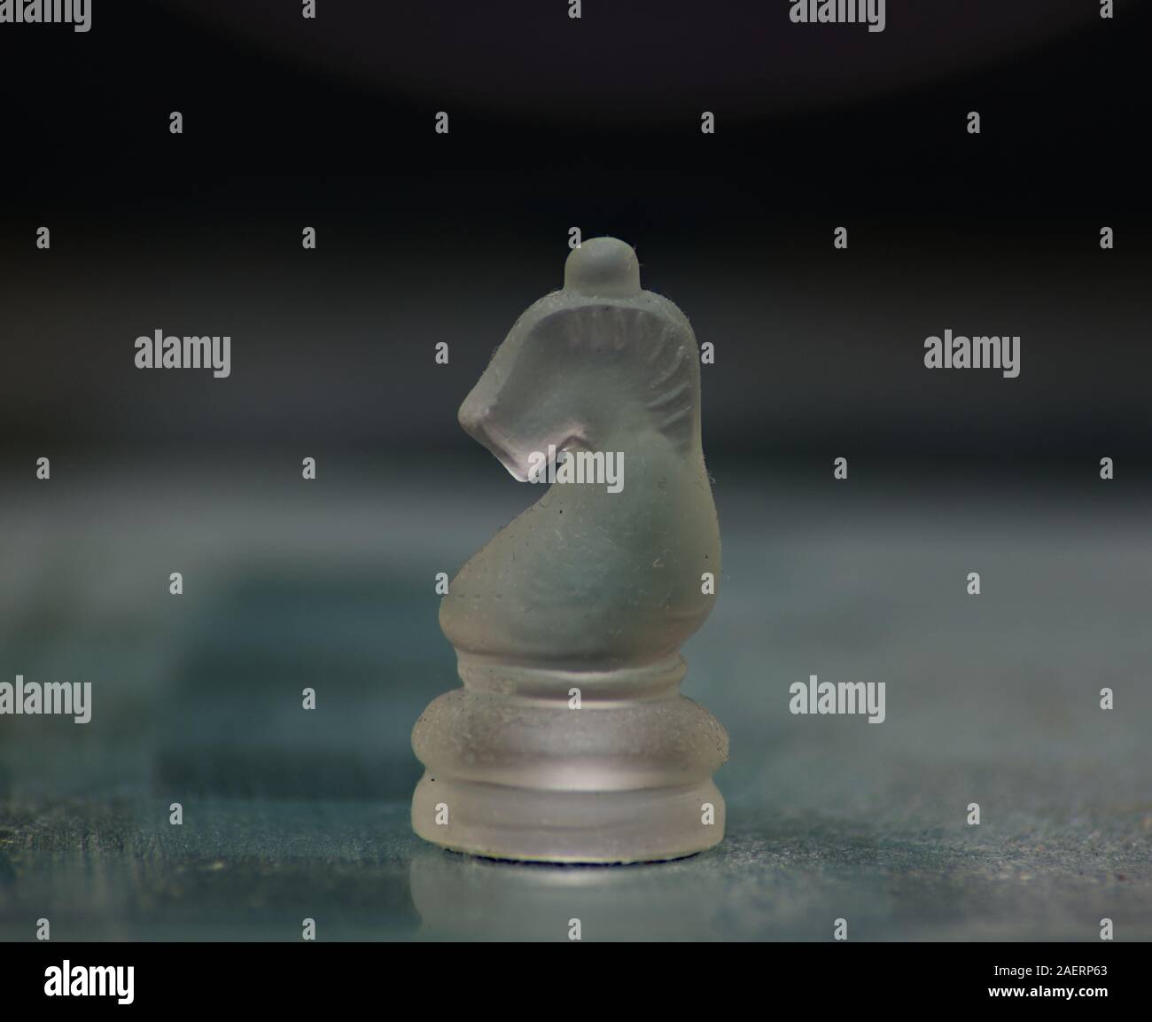 Glas Schachfiguren Nahaufnahme Stockfoto