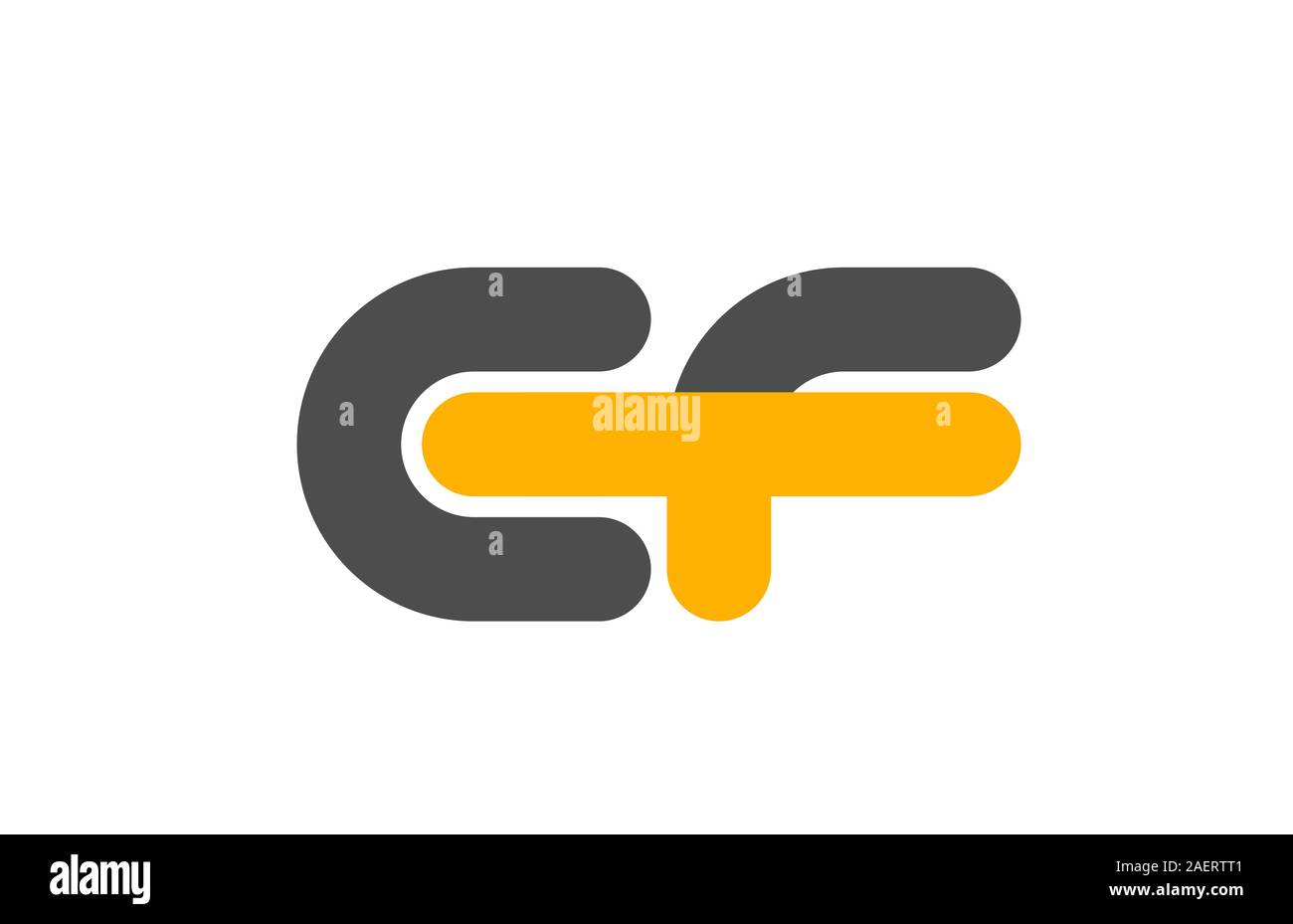 Gelb Grau Kombination logo Brief EF E F Alphabet design Symbol für Unternehmen. Geeignet für Firmenlogo Stock Vektor