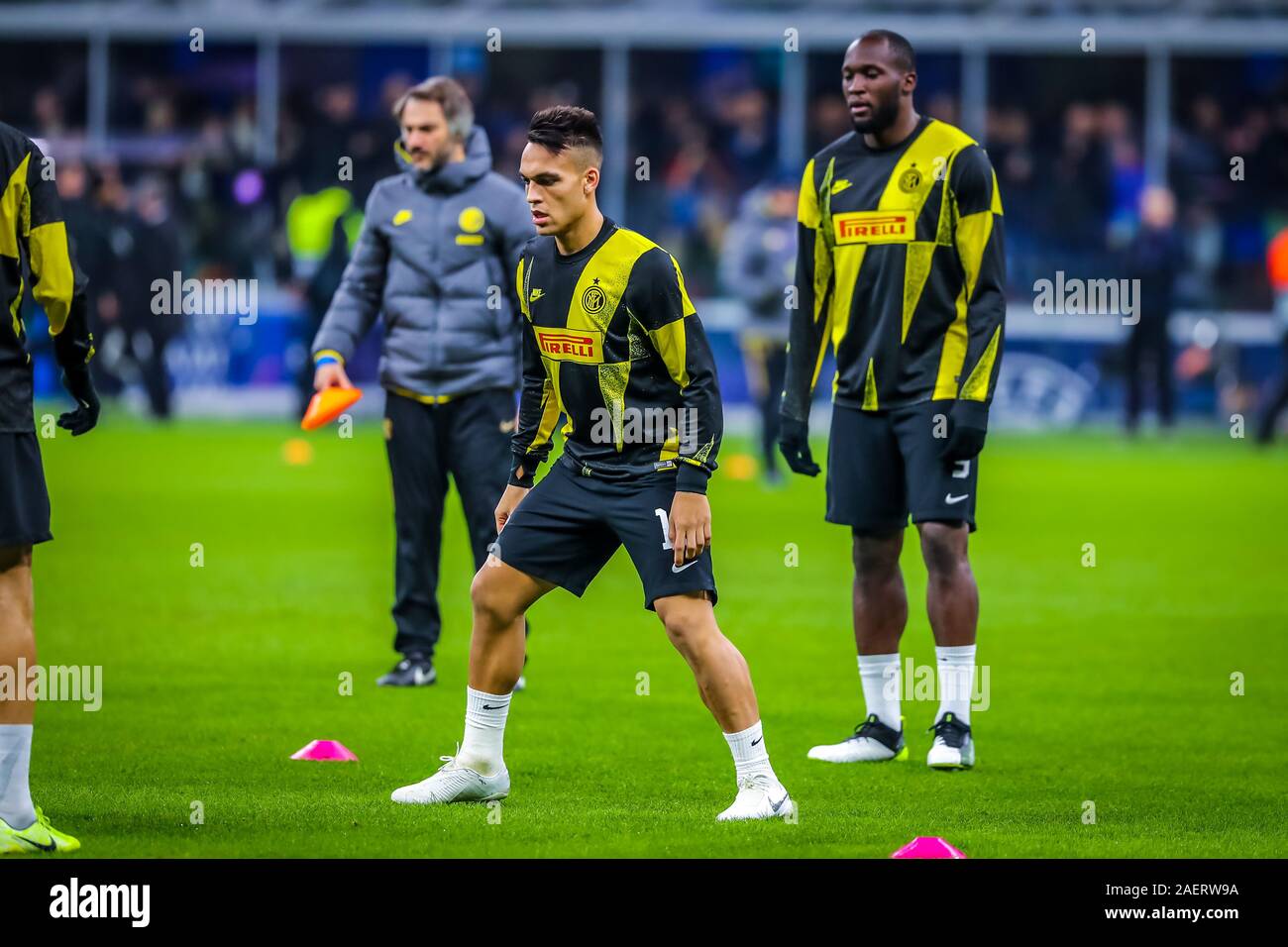 Mailand, Italien, 10 Dez 2019, lautaro Martínez (FC Internazionale) während des Turniers rund - Inter vs Barcelona - Fußball Champions League Männer Meisterschaft - Credit: LPS/Fabrizio Carabelli/Alamy leben Nachrichten Stockfoto