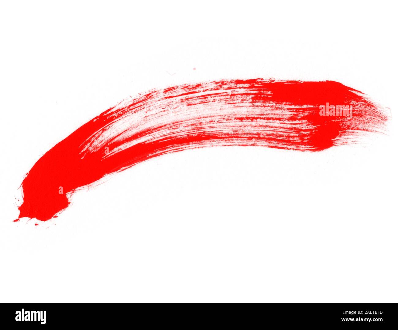 Rote Farbe streichen. Red Pinsel Hintergrund Stockfoto
