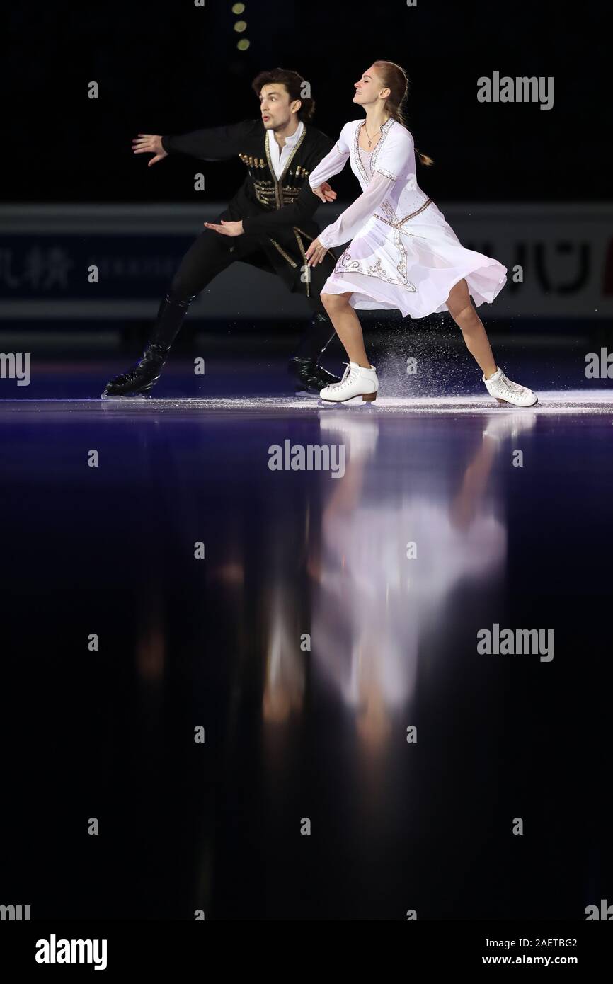 Maria KAZAKOVA & Georgy REVIYA aus Georgien, während der Ausstellung Gala an der ISU Junior & Senior Grand Prix Finale 2019/20 an Palavela, am Dezember 08, 2019 in Turin, Italien. Credit: Raniero Corbelletti/LBA/Alamy leben Nachrichten Stockfoto