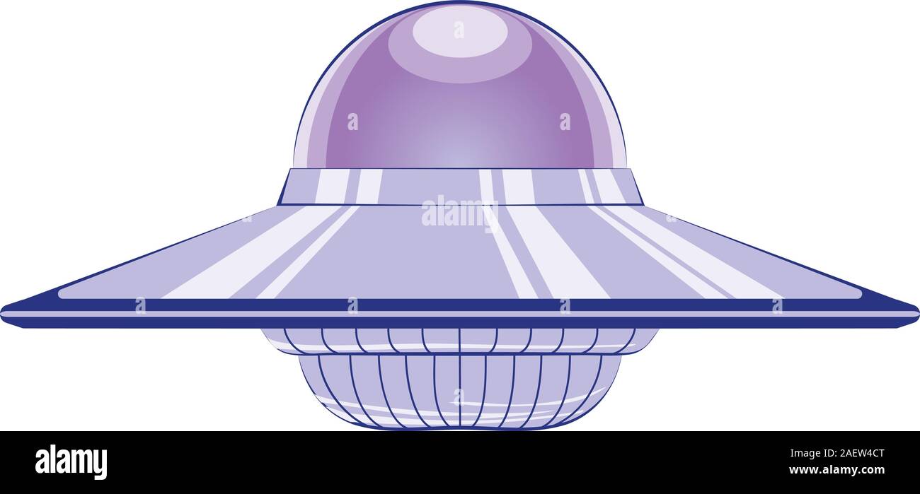 Abstrakte ufo Ship Design, fliegende Untertasse Abbildung. Stock Vektor