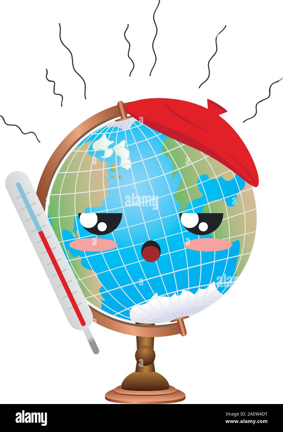 Eco Concept Design, die globale Erwärmung auf der Erde Planet. Stock Vektor