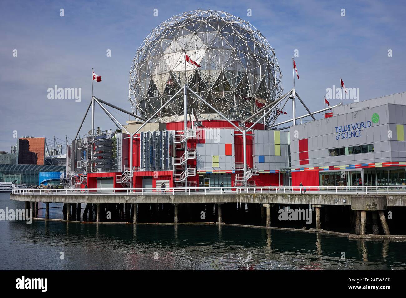 Science World bei Telus World of Science in Vancouver, BC, Kanada, gesehen am Samstag, 12. Oktober 2019. Stockfoto