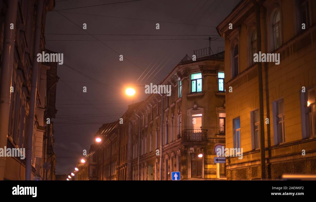 Nacht Stadt St. Petersburg. Die Russische Föderation Stockfoto