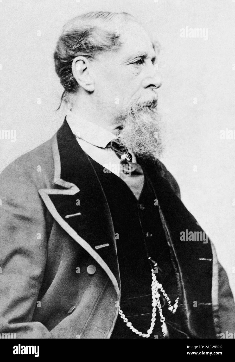Jahrgang Porträt Foto des Englischen Autors Charles Dickens (1812 - 1870). Foto ca. 1867 von J Gurney & Sohn in New York. Stockfoto