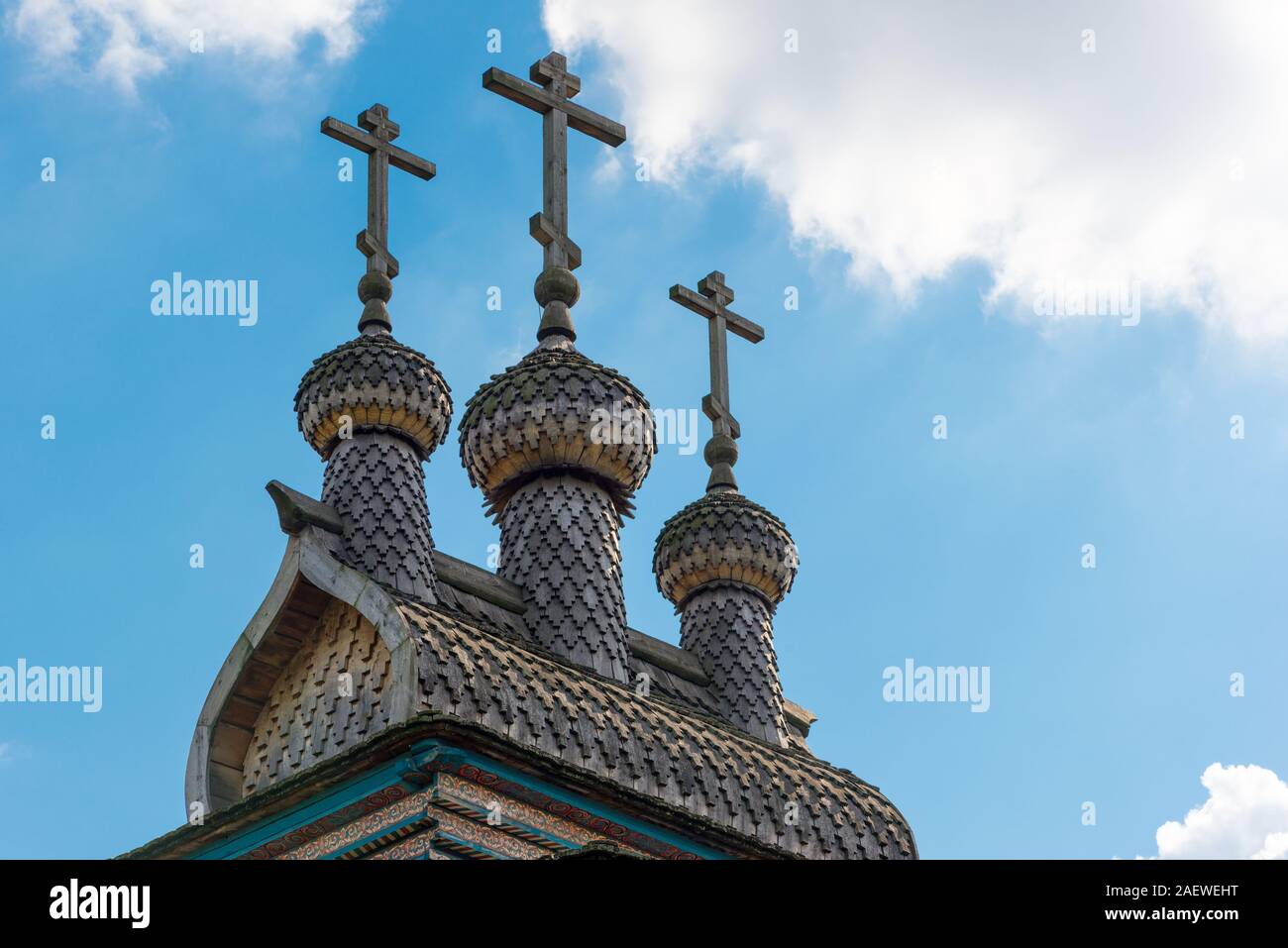 Russische christliche Kirche Kreuz Kolomenskoje Kultur zar Alexei Stockfoto