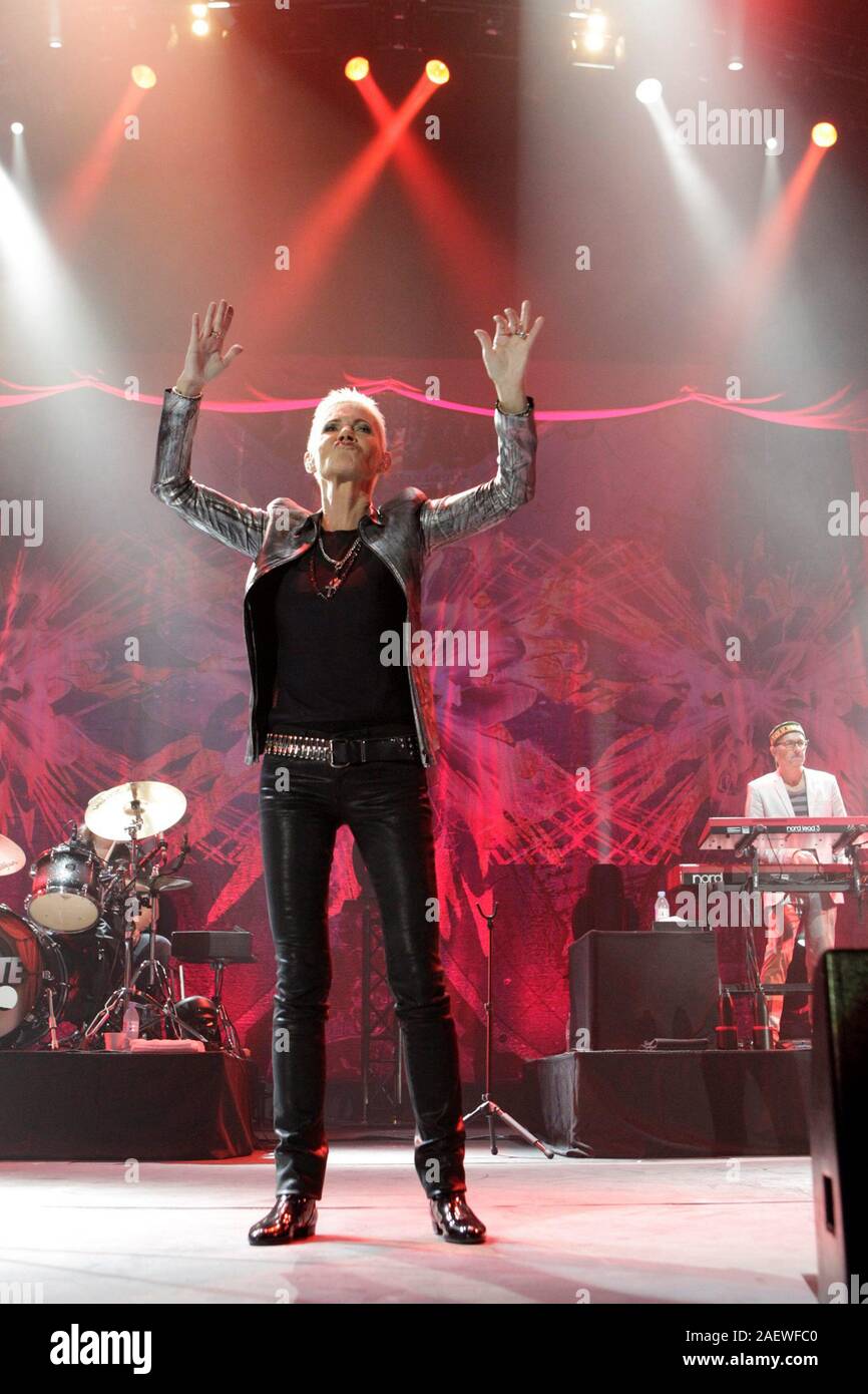 Eine schwedische Musik Legende ist tot: Marie Fredriksson, Sänger der Pop Duo Roxette starb im Alter von 61 Jahren. Archiv 31.10.11 im Hallenstadion Zürich | Verwendung weltweit Stockfoto