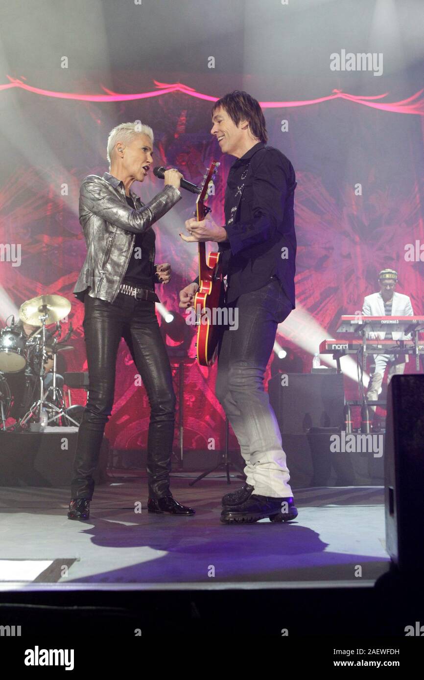 Eine schwedische Musik Legende ist tot: Marie Fredriksson, Sänger der Pop  Duo Roxette starb im Alter von 61 Jahren. Archiv 31.10.11 im Hallenstadion  Zürich | Verwendung weltweit Stockfotografie - Alamy