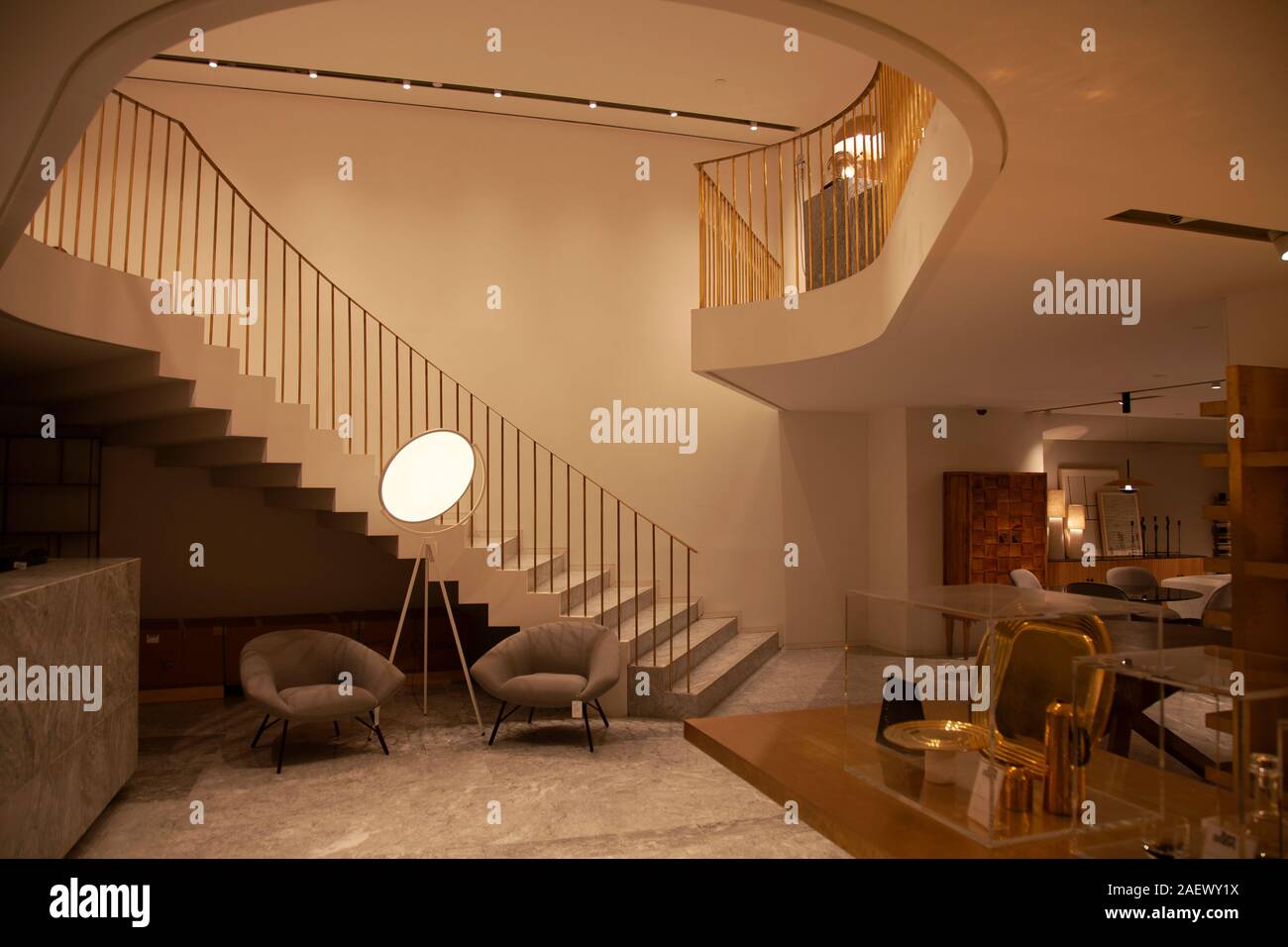 "Fläche" Möbel und Design Store im Einkaufszentrum Amoreiras in Lissabon, Portugal Stockfoto