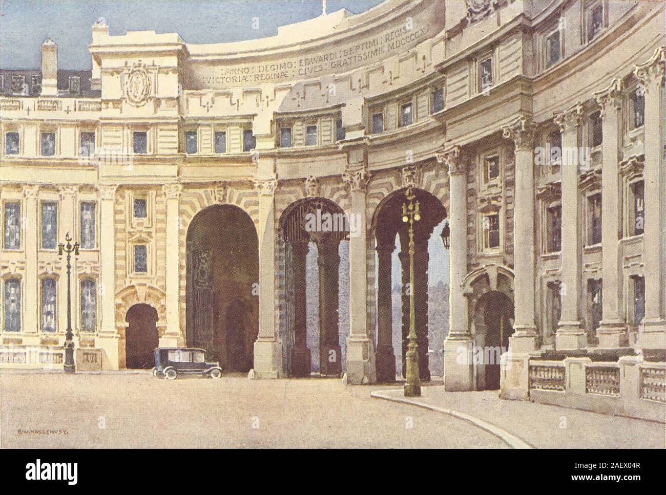 Die Admiralty Arch. London. Von Ernest Haslehust 1920 alte vintage Bild drucken Stockfoto