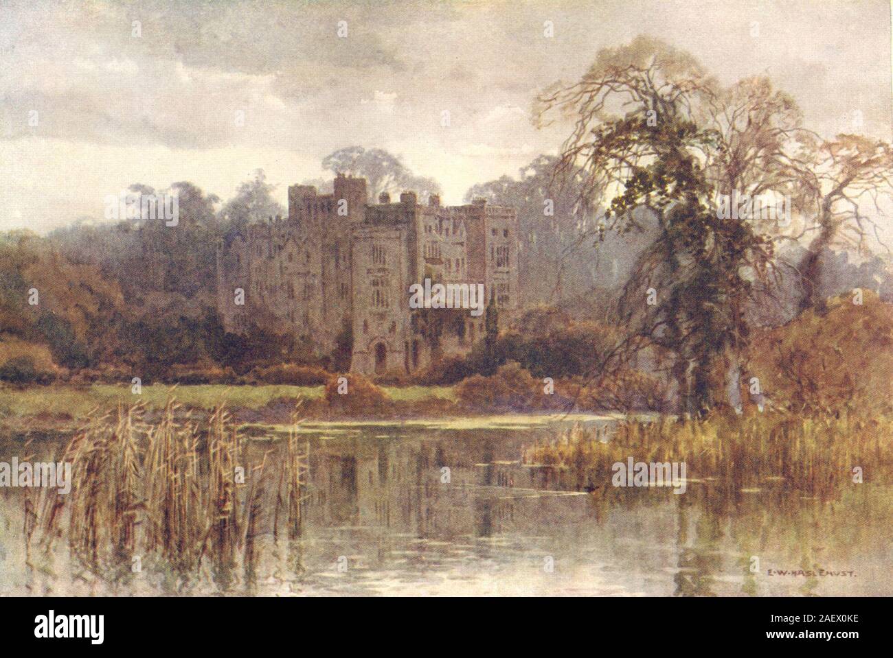 Guy Cliff's, Warwick. Warwickshire. Von Ernest Haslehust 1920 alte Vintage Print Stockfoto