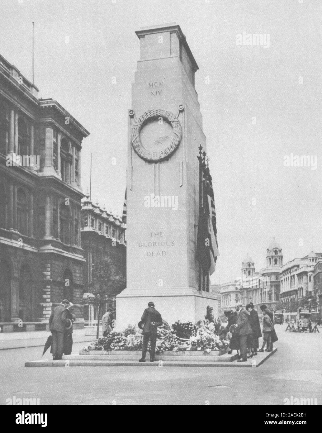 LONDON. England's größte Denkmal. Das leere Grab in Whitehall Drucken 1926 Stockfoto