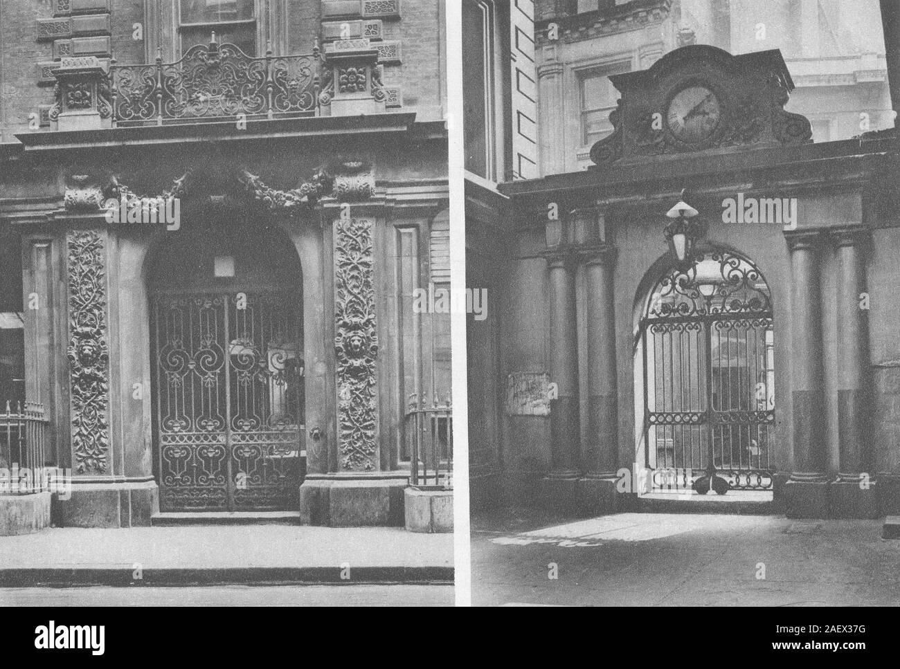 LONDON. Gates East India Avenue jetzt für das neue Lloyd's 1926 abgerissen Stockfoto