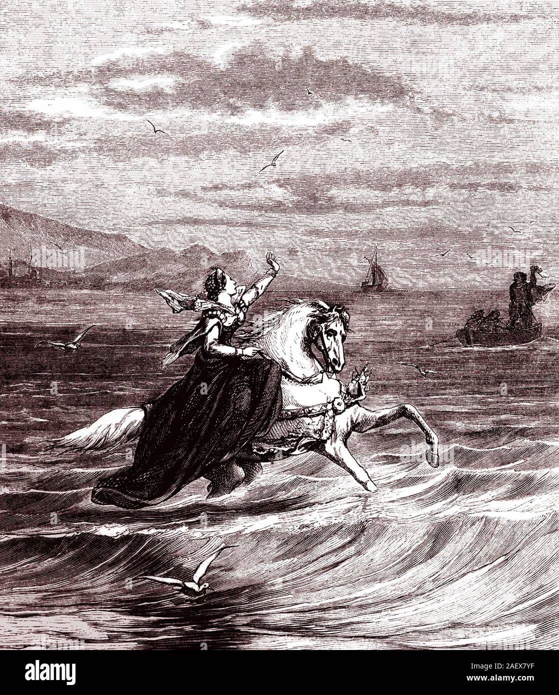 Nette Frau Reiten Auf Einem Edlen Und Majestuous Pferd Springen Und Freiheit Fuhlen Die Freude Ist Auch Pferde Am Strand Schone Frau Reitet Auf Einem Edlen Und Majestatischen Pferd Springt Und Fuhlt Freiheit
