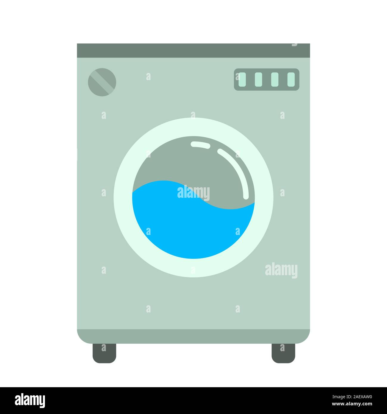 Symbol für flache Waschmaschinen Stock Vektor