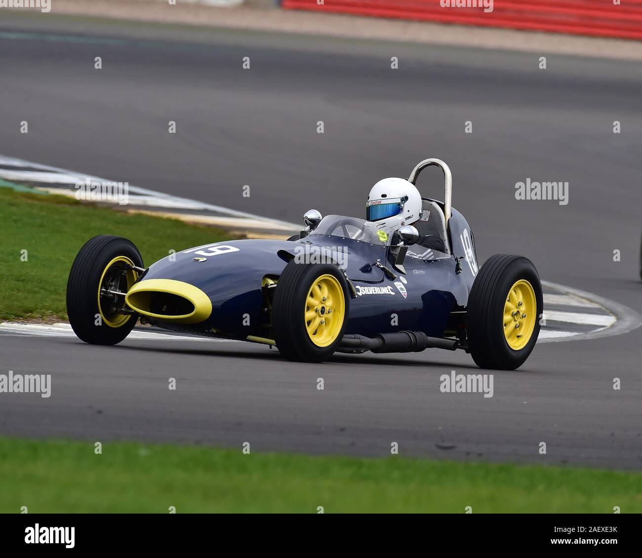 Peter De La Roche, Lola MK2, FJHRA, historische Formel Junior vorne Motor, HSCC, Silverstone Endrunden, Silverstone, Oktober 2019, Autos, historischen Rennen, Stockfoto