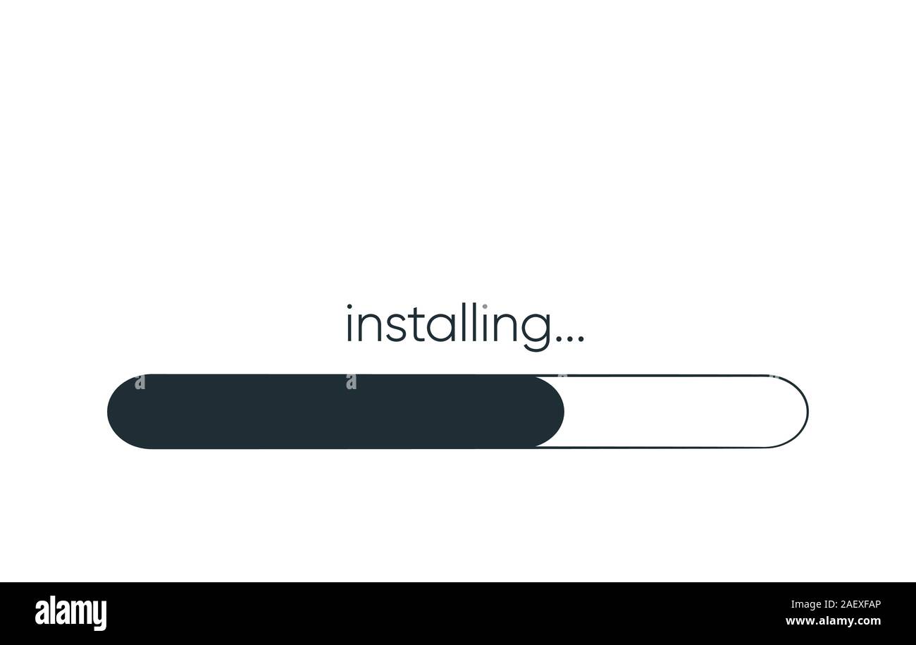 Installation der Anwendung oder Software. Konzept der Aktualisierungsanwendung Symbol für Grafik- und Webdesign Stock Vektor