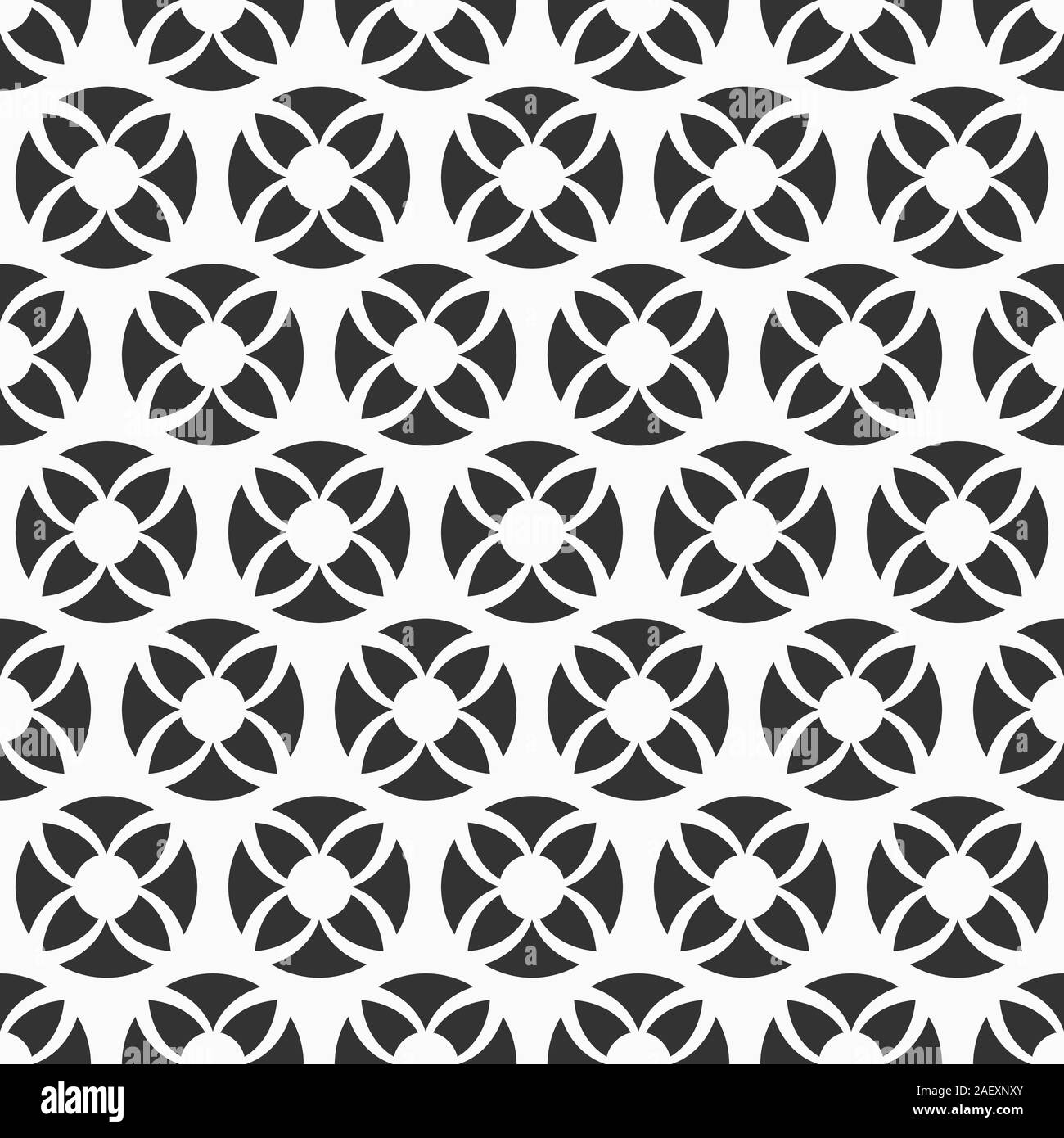 Zusammenfassung nahtlose Muster von sich wiederholenden geometrischen Formen, Symbole auf weißem Hintergrund. Stilisierte floral background. Elegante Textur. Vektor. Stock Vektor