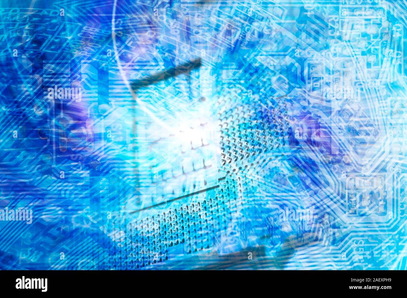 Quanten-computing-Konzept Stockfoto
