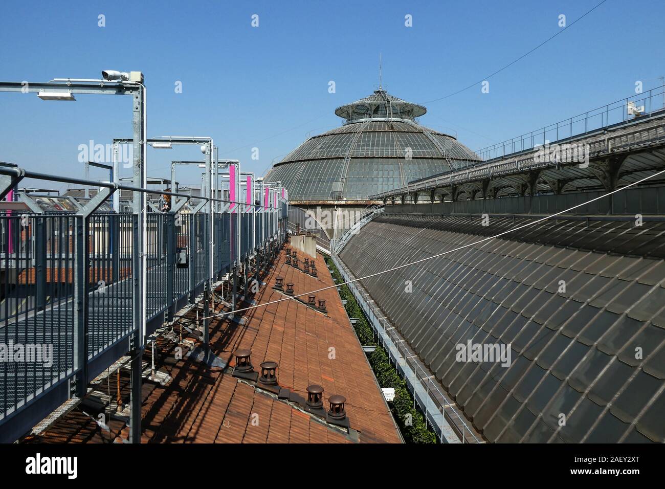Vom Dach der Kuppel der Galleria Vittorio Emanuele II, Mailand, Lombardei, Italien, Europa Stockfoto