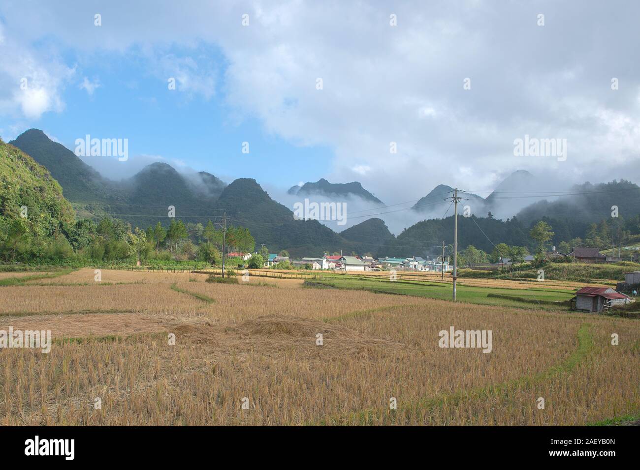Panoramablick auf Sin Ho, Nordvietnam Stockfoto