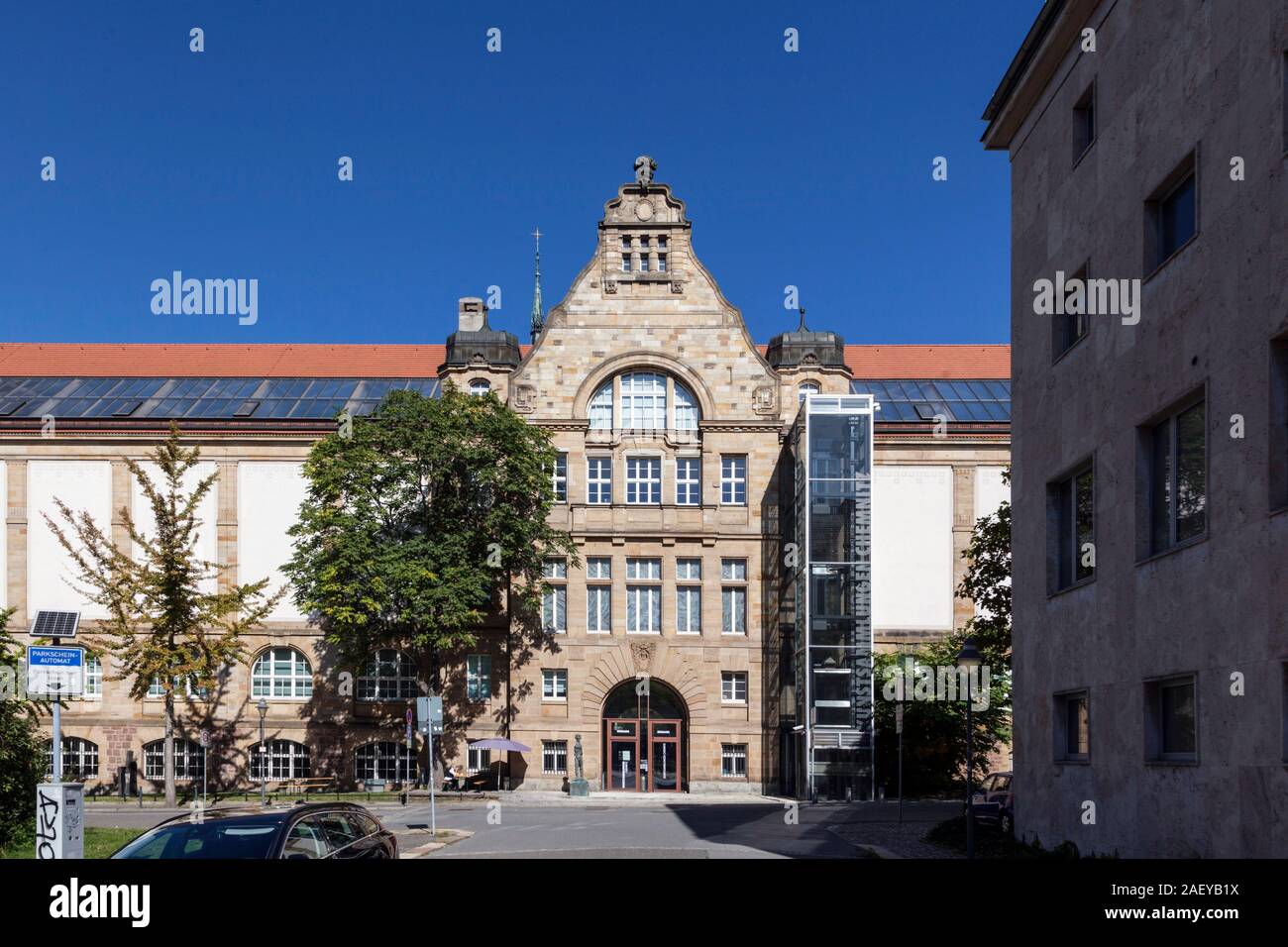 Chemnitz Kunstsammlungen am Theaterplatz Stockfoto