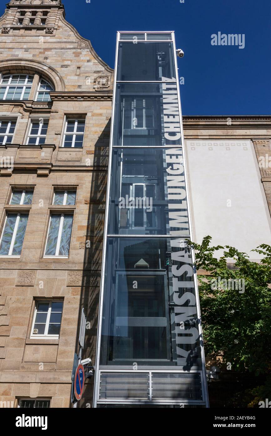 Chemnitz Kunstsammlungen am Theaterplatz Stockfoto