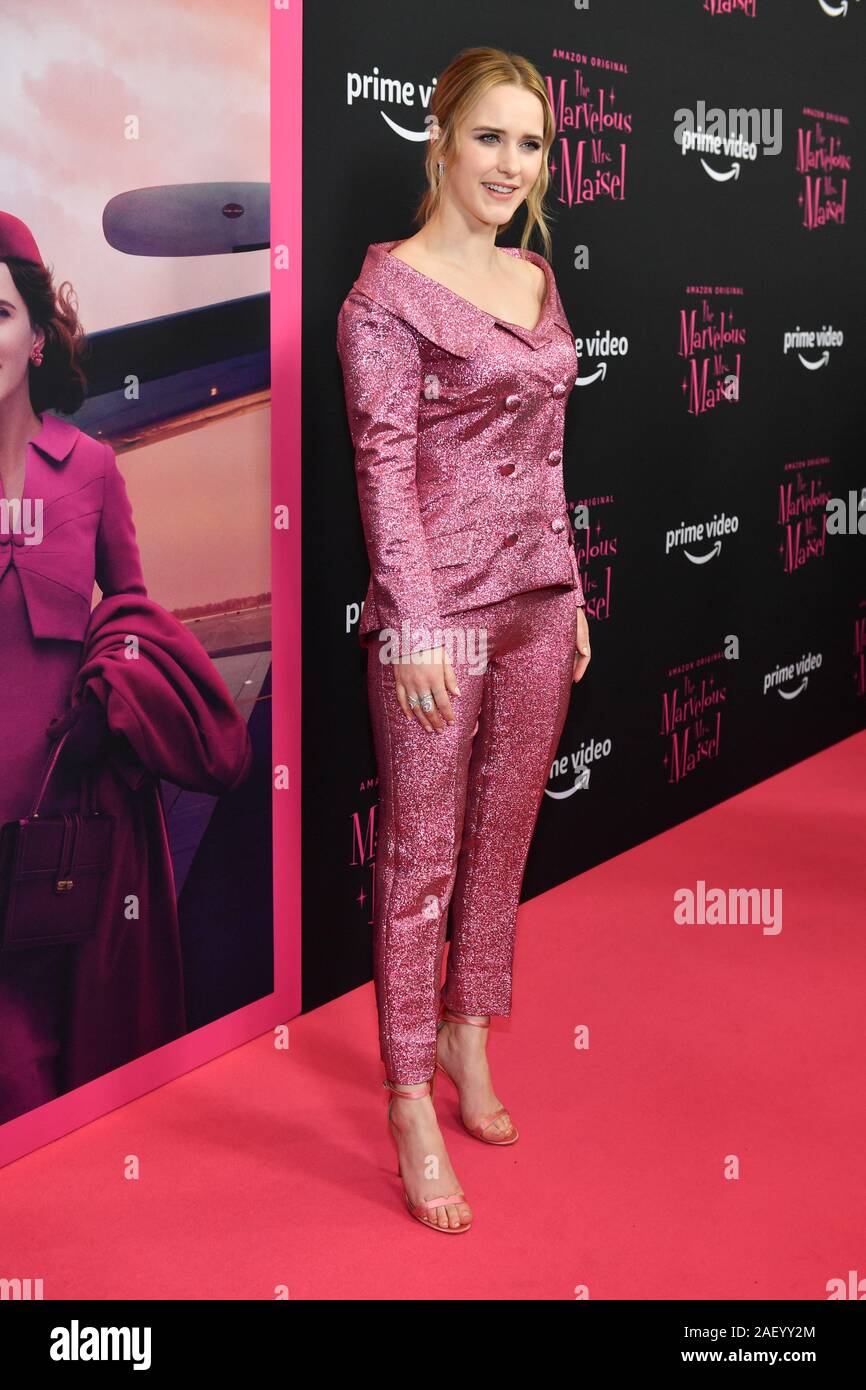 Rachel Brosnahan besucht die wunderbare Frau Maisel Staffel 3 TV-show Premiere im MoMA am Dezember 4, 2019 in New York. Stockfoto