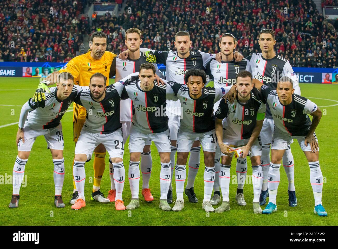 Leverkusen, Deutschland. 11 Dez, 2019. LEVERKUSEN, BayArena, 11-12-2019, Saison 2019/2020 UEFA Champions League Team Foto Juventus während dem Spiel Leverkusen - Juventus Credit: Pro Schüsse/Alamy leben Nachrichten Stockfoto