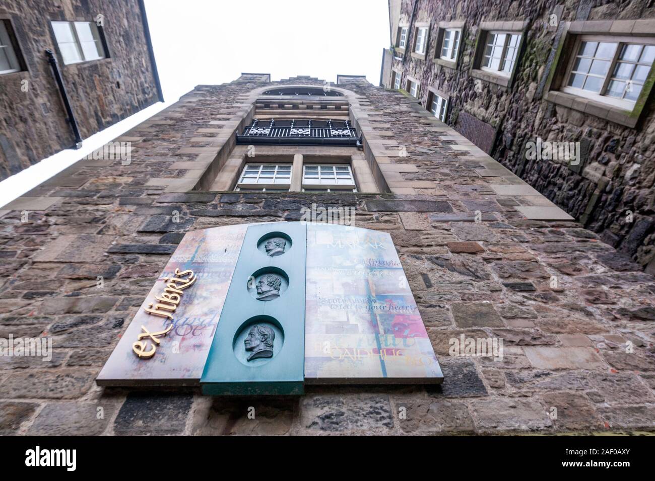 Ex Libris, das Writers Museum, Lady's Treppe schließen, Edinburgh, Schottland, Großbritannien Stockfoto