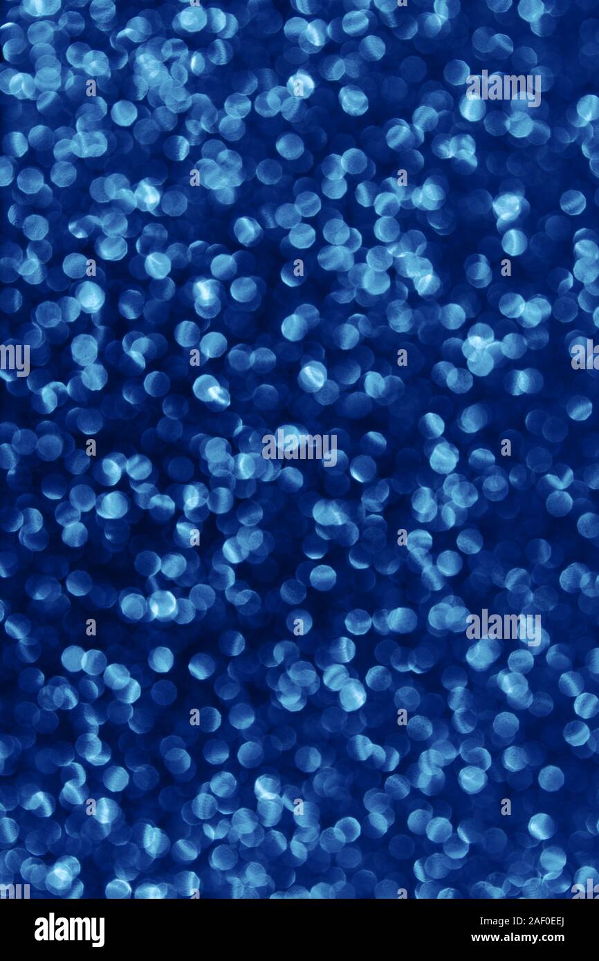 Abstrakt Blau bokeh Hintergrund, Weihnachten und Neujahr Konzept. Stockfoto