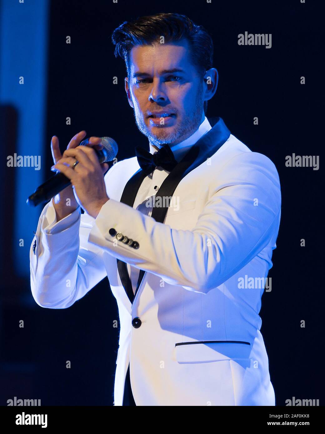 Männliche harmony Gruppe der Obertöne in Konzert in der Royal Concert Hall, Glasgow, Vereinigtes Königreich 11. Dezember 2019 live Stockfoto