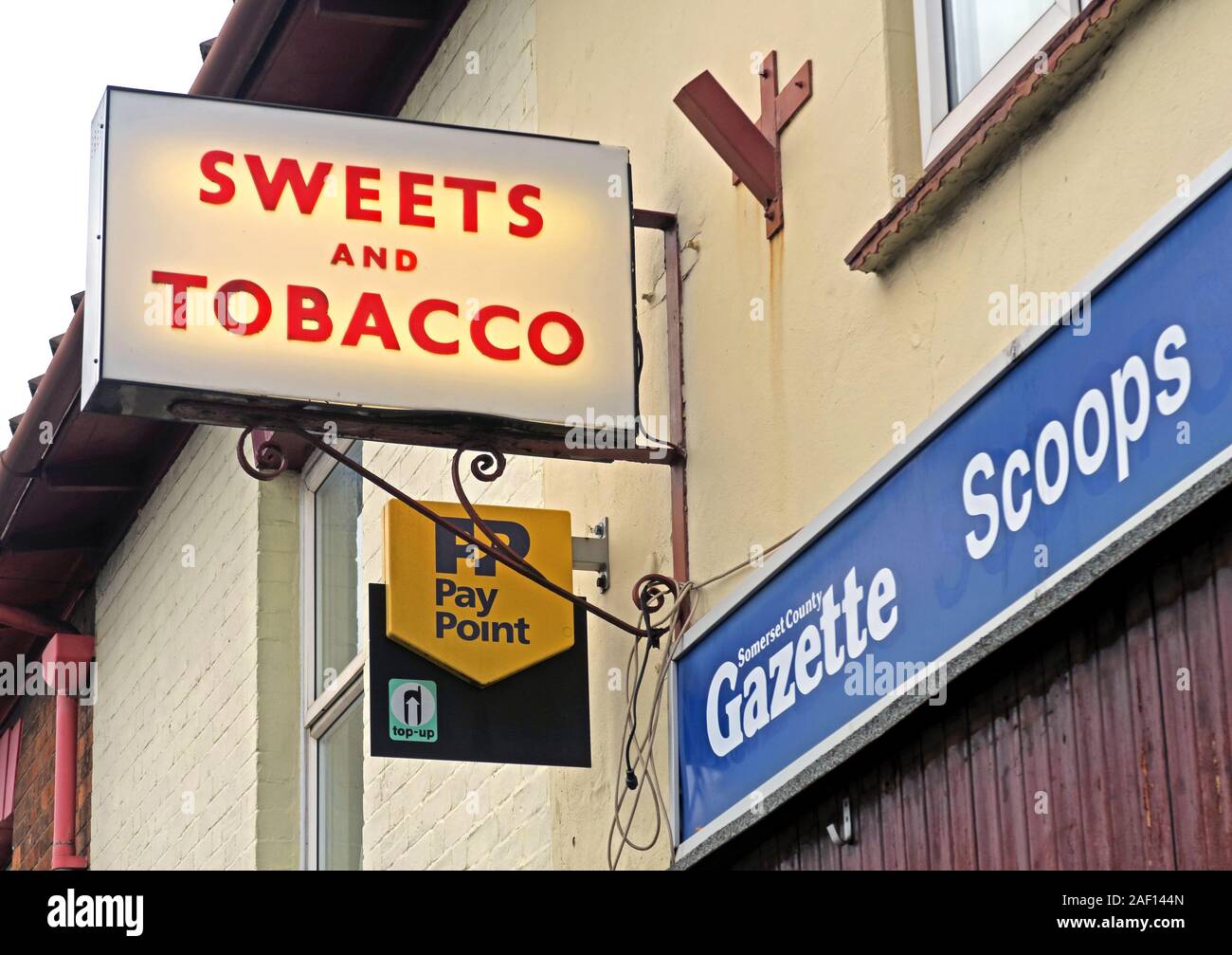 Traditionelles Süßwaren-Geschäft, Eastover, Bridgwater, Somerset, England, Großbritannien, TA6 Stockfoto