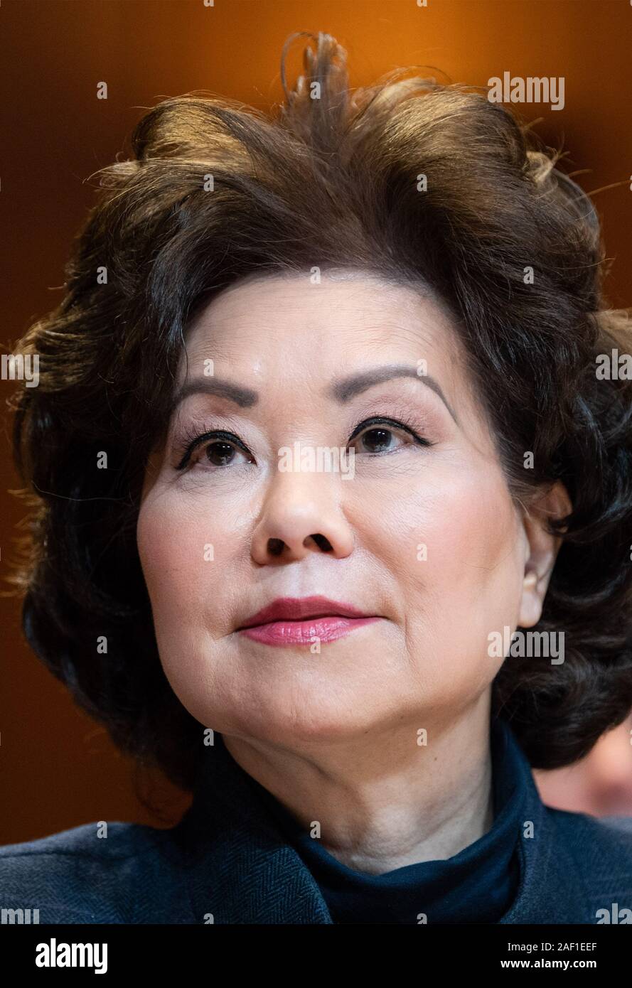 Washington, United States. 12 Dez, 2019. Verkehrsminister Elaine Chao zeugt von der Abteilung des Transport FY budget request 2020 während einer Senat-Bestimmungen Unterausschuß Anhörung zum Transport, auf dem Capitol Hill in Washington, DC, 27. März 2019. Chao kommentierte auch die Boeing 737 Max und der Federal Aviation Administration. Foto von Kevin Dietsch/UPI Quelle: UPI/Alamy leben Nachrichten Stockfoto