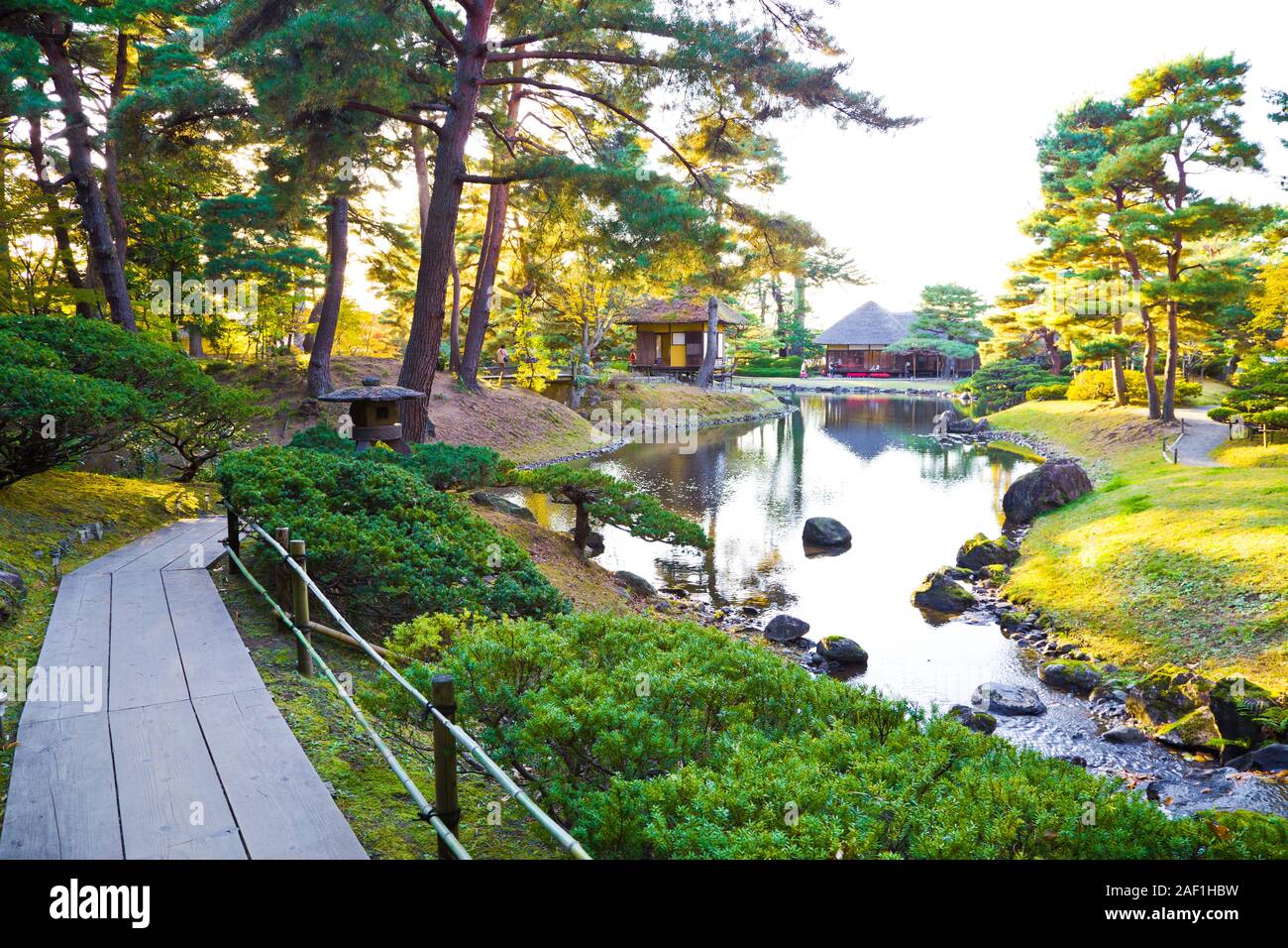 Oyakuen Heilpflanzengarten in Aizu Wakamatsu, Fukushima, Japan Stockfoto