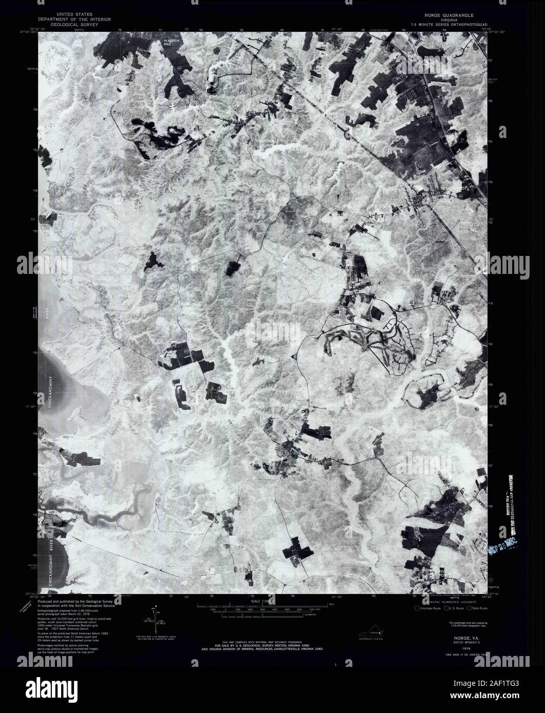 VA Norge 186138 1978 24000 invertiert Stockfoto