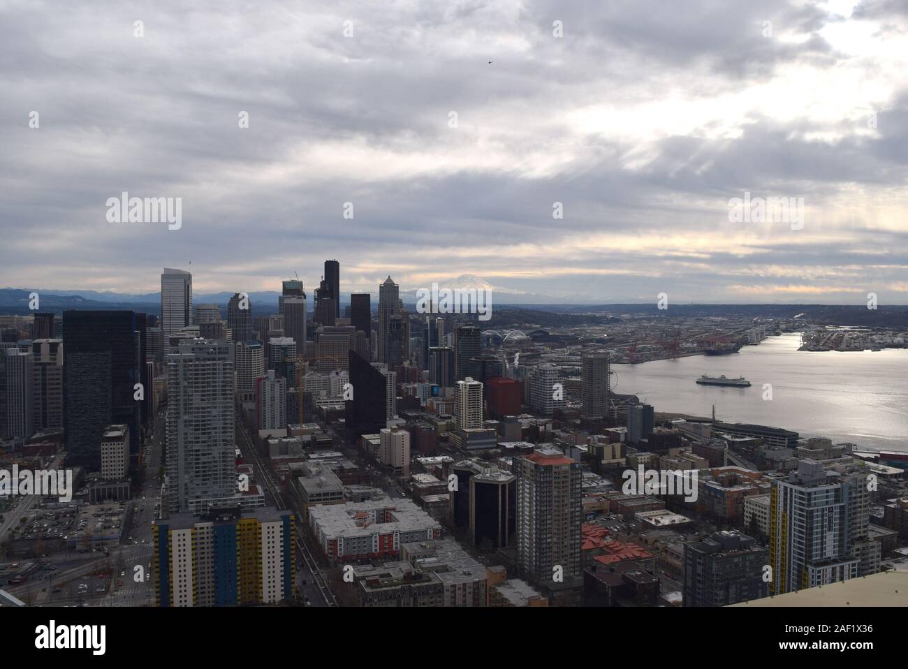 Downtown Seattle, von der Space Needle. Stockfoto