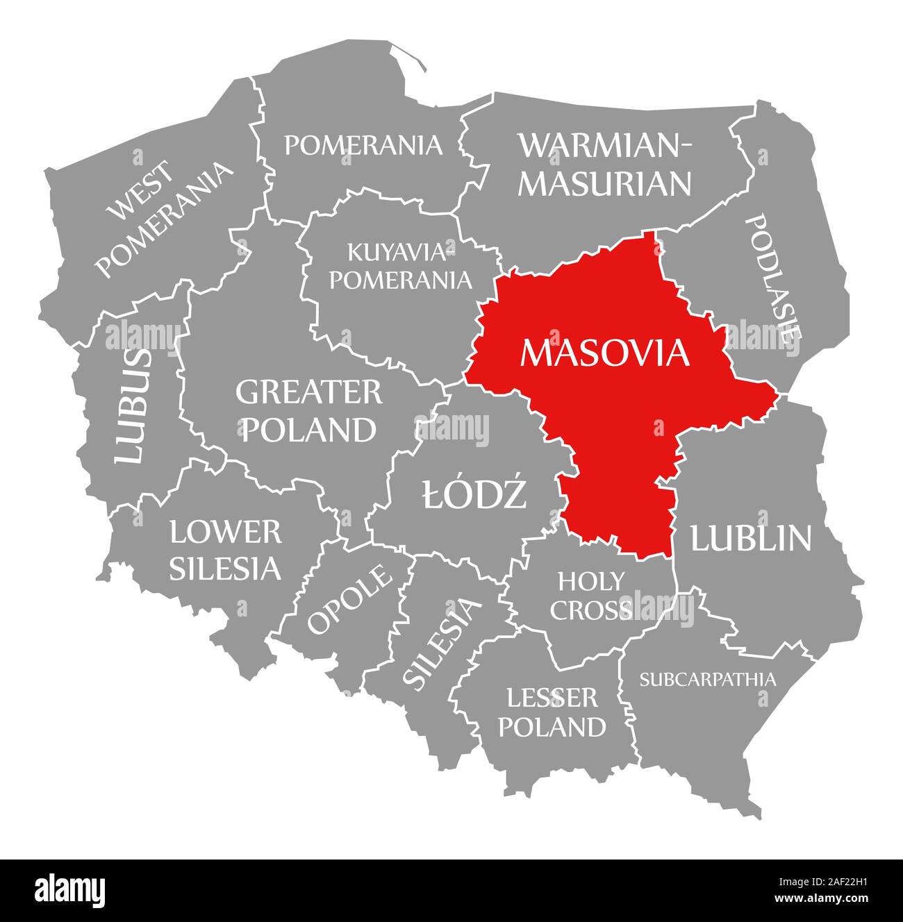 Masovia karte Fotos und Bildmaterial in hoher Auflösung Alamy