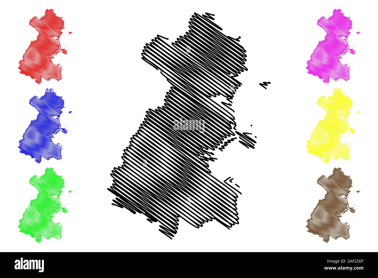 County Dublin (Republik Irland, Grafschaften Irlands) Karte Vektor-illustration, kritzeln Skizze Region Dublin Karte Stock Vektor