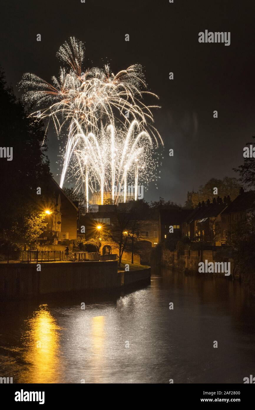 Große Boom Feuerwerk, Norwich 2019 Stockfoto