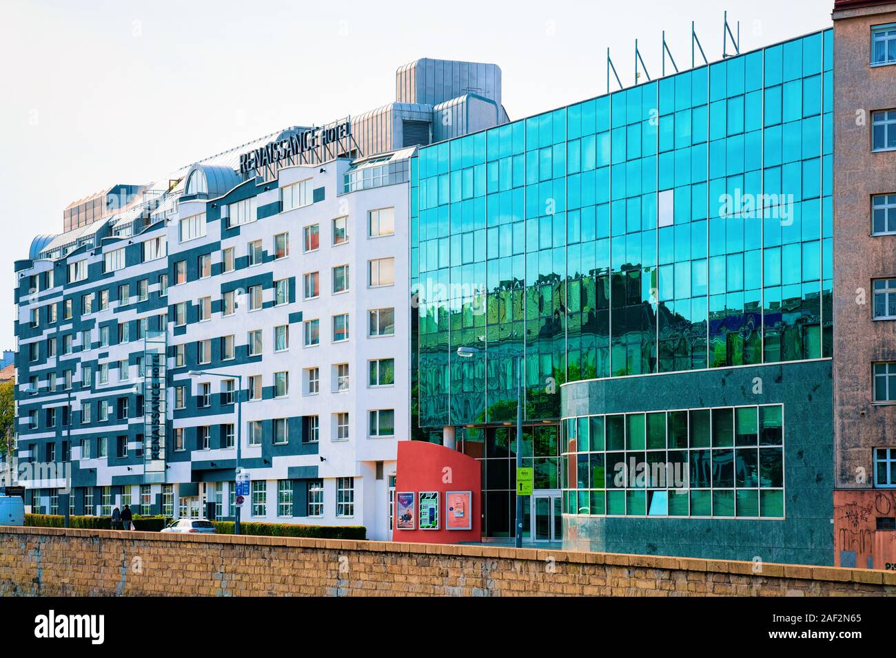 Renaissance Hotel Modernes Apartment Wohn- und flache Gebäude außen Wien Stockfoto