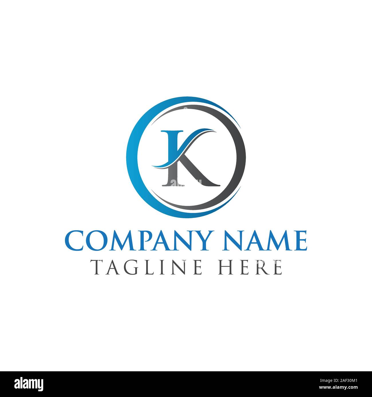 Anfangsbuchstabe K-Logo mit Kreativen Moderne Typografie Vektor Vorlage. Kreative abstrakte Buchstaben K Logo Vektor. K-Logo Design. Stock Vektor