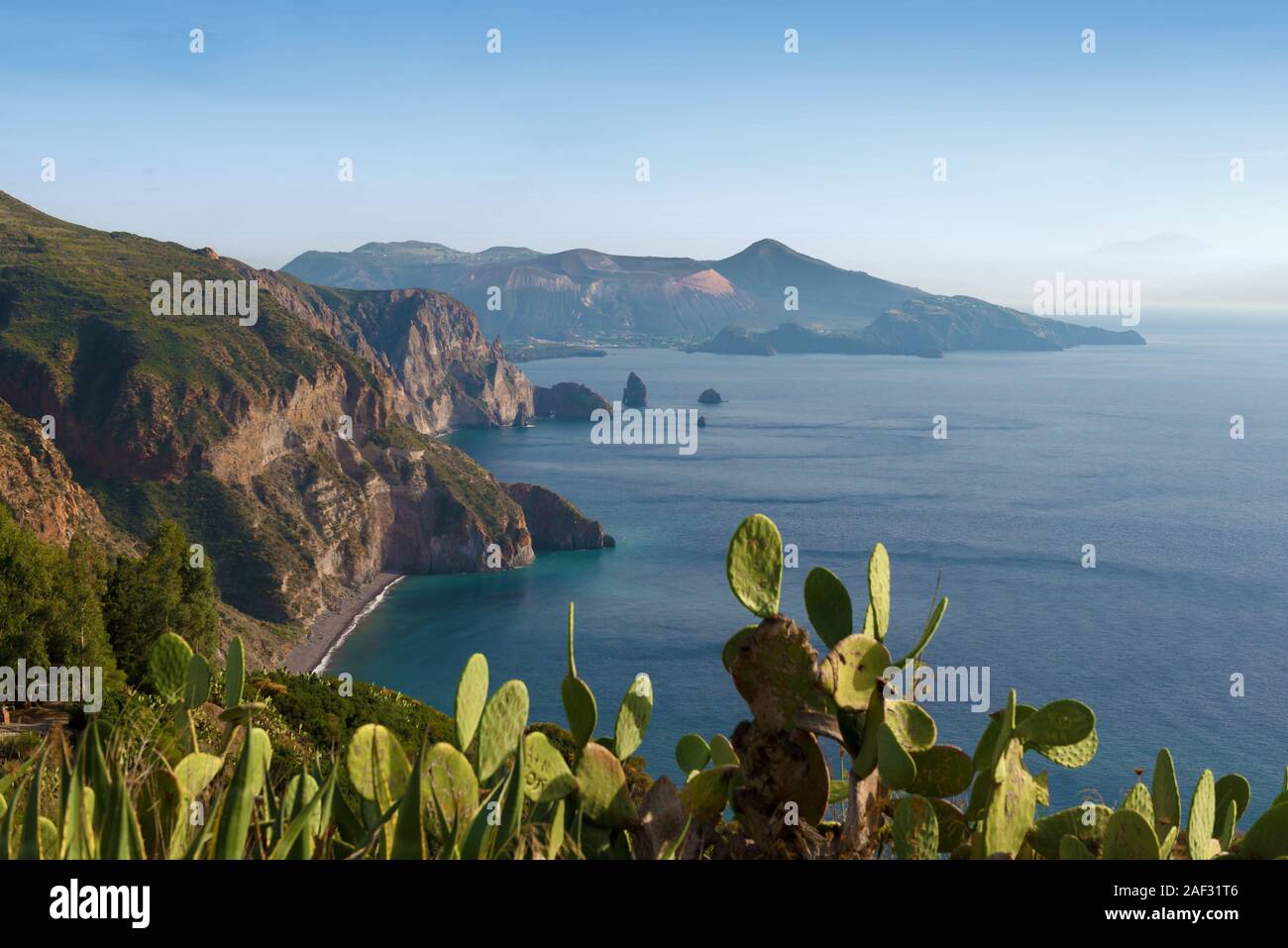 Belvedere quattrochi, auf Lipari und Vulcano aeolians Inseln, Italien Stockfoto