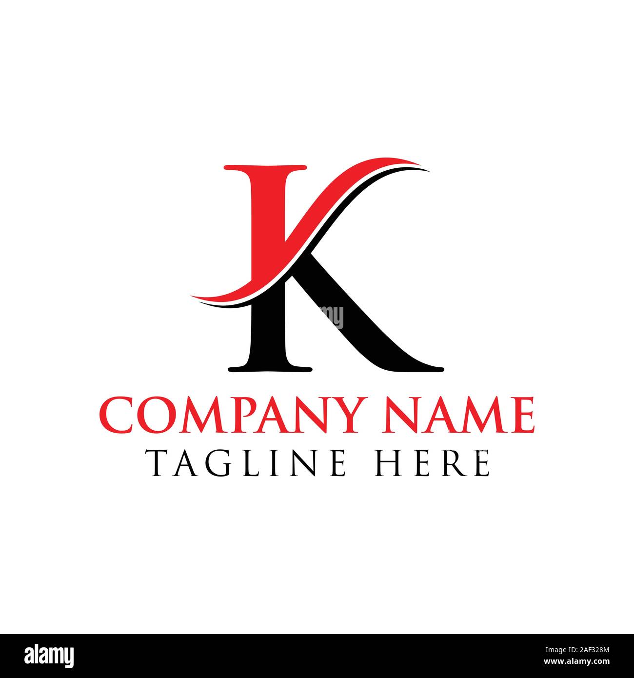 Anfangsbuchstabe K-Logo mit Kreativen Moderne Typografie Vektor Vorlage. Kreative abstrakte Buchstaben K Logo Vektor. K-Logo Design. Stock Vektor