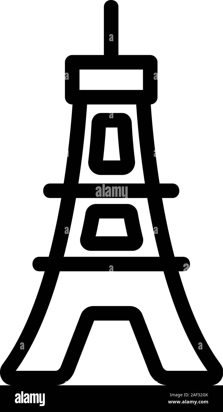 Touristische Attraktion Symbol Vektor. Isolierte Kontur symbol Abbildung Stock Vektor