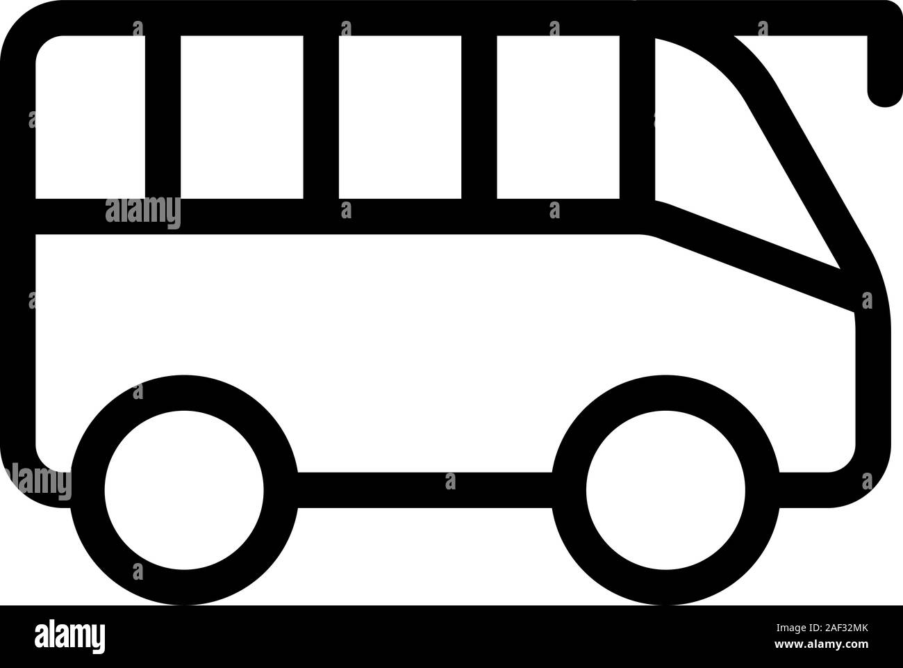 Touristische Bus Symbol Vektor. Isolierte Kontur symbol Abbildung Stock Vektor