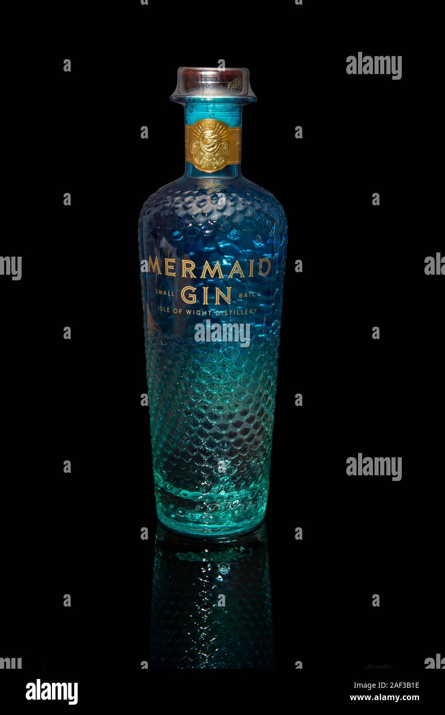 Mermiad Gin Flasche von Isle Of Wight Distillery Stockfoto