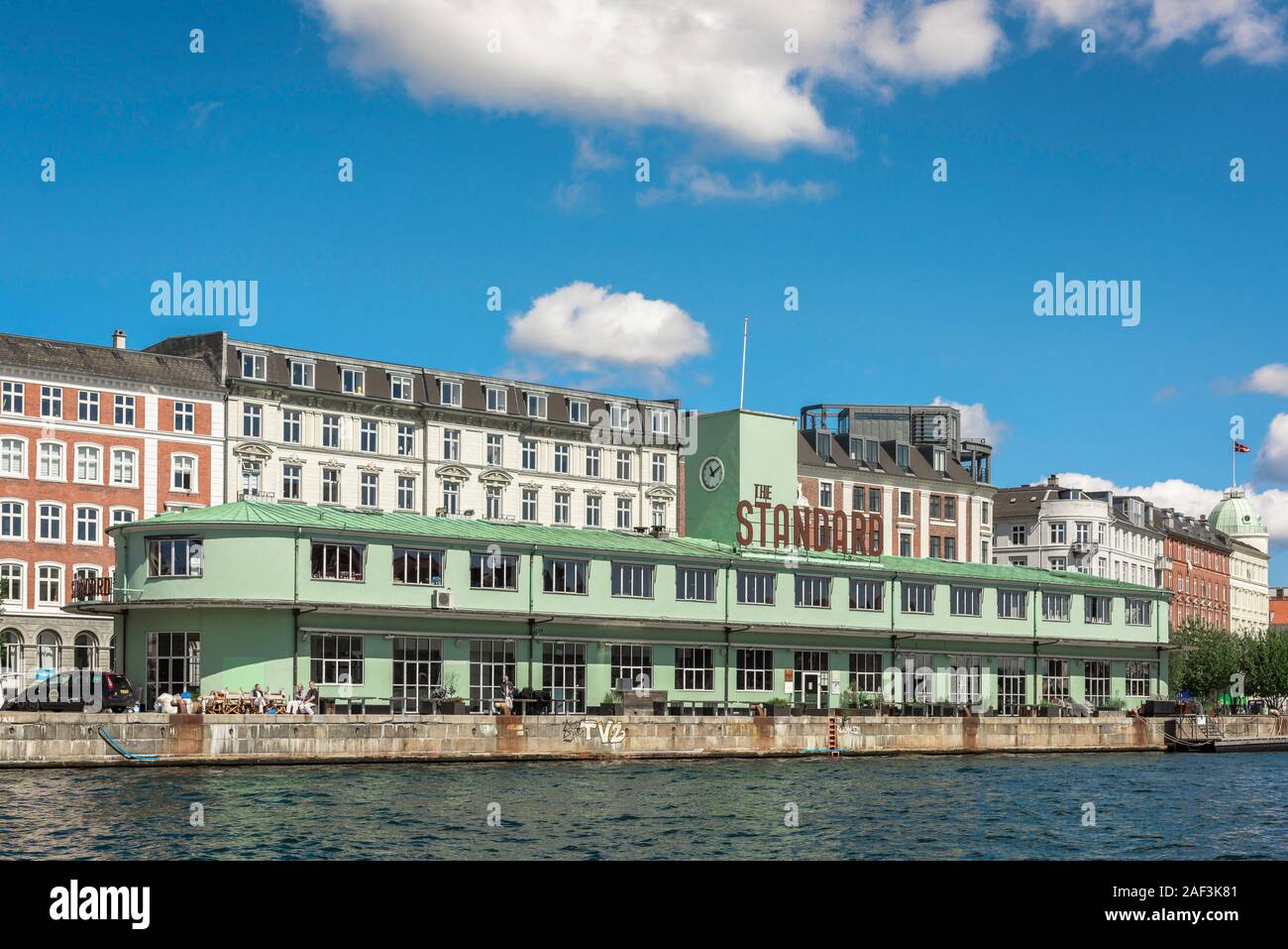 Standard Restaurant Kopenhagen, Blick auf die Art déco-Gebäude, in dem der Standard, ein Restaurant in Havnegade in der dänischen Küche spezialisiert, Dänemark Stockfoto