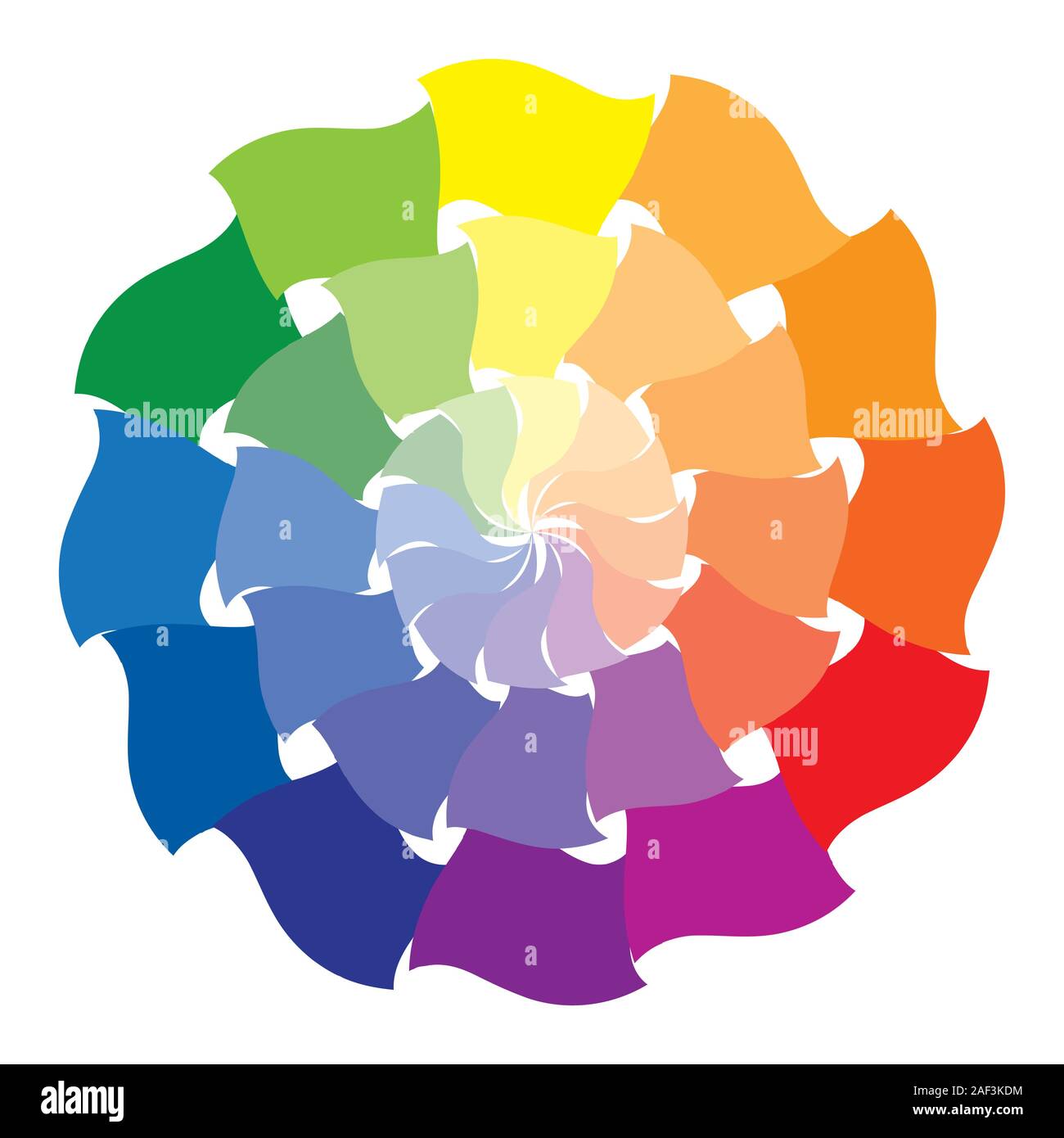 Farbrad oder Farbe Kreis mit zwölf Farben Stock Vektor